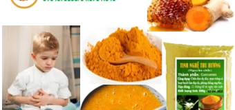Tinh bột nghệ mật ong có dùng được cho trẻ em bị đau dạ dày không?