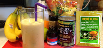 Tinh bột nghệ vàng làm sinh tố, món ngon có lợi cho sức khỏe