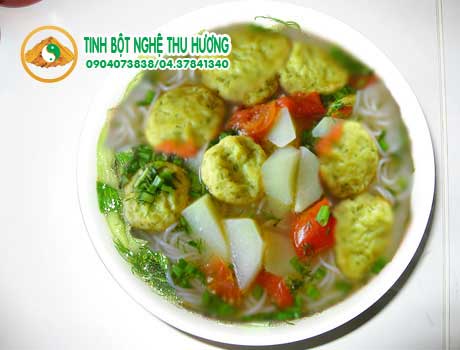 Bún chả cá, chả cá, nghệ vàng, Hải Phòng, món ăn, tinh bột nghệ, tinh bot nghe, nghe vang, bot nghe