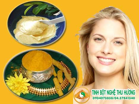tác dụng của nghệ vàng, nghệ vàng, tinh bột nghệ, mặt nạ, làn da, Đắp mặt nạ, Mụn trứng cá, tẩy tế bào da chết