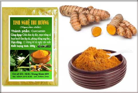 Bài thuốc, nghệ vàng, khương hoàng, đau dạ dày, mật ong, cảm cúm, tinh bột nghệ, tinh bot nghe, nghe vang