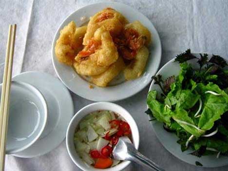 Các món ăn hàng ngày, nghệ vàng, bánh tôm, món ăn, sức khỏe, mon an, banh tom