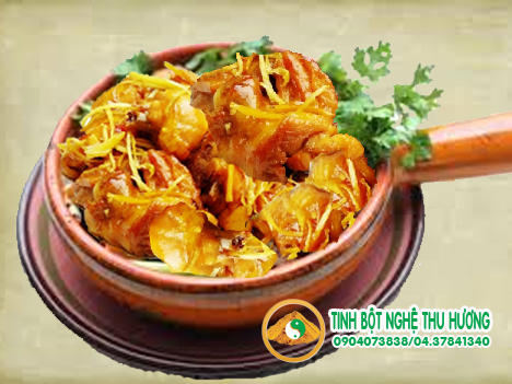 Các món ăn hàng ngày, nghệ vàng, tinh bột nghệ, Gà kho gừng, sức khỏe, curcumin, tinh bot nghe, nghe vang