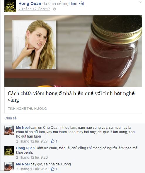 Cách chữa viêm họng, viêm họng, tinh bột nghệ, bột nghệ, nghệ vàng, mật ong, nước muối, sữa nghệ, cach chua viem hong, viem hong, tinh bot nghe, bot nghe, nghe vang, sua nghe