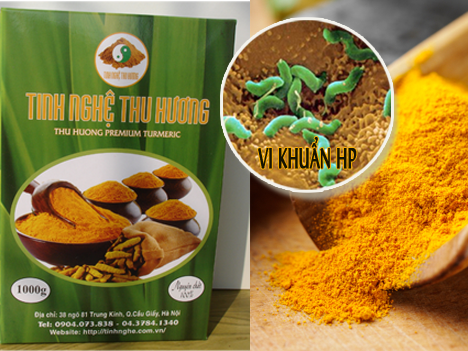Vi khuẩn HP, Vi khuẩn, H. Pylori, viêm dạ dày, loét dạ dày, ung thư dạ dày, tinh bột nghệ, bột nghệ, nghệ vàng, tinh bot nghe, bot nghe